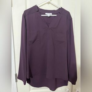 Nine West Women's Deep Purple Blouse
